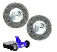Ruayia 2 Pack Einhell Original Replacement Steel Brushes, Bursh Attachment Set, Cleaner Accessories,Grout Brush Set, Suitable for Einhell Electric and Cordless Grout Cleaners - 10cm