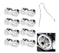 Ruayia 4 Pairs of Bicycle Chain Link 6/7/8 Speed, Chain Lock Bicycle Chain 6/7/8 Compartment for Shimano, Sram Chain Lock 8-Speed, Missing Connectors Parts Chain Lock, Bicycle Chain Steel Connector