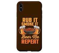 Rub It Smoke It Beer Me Repeat BBQ Funny Barbecue Case for iPhone XS Max