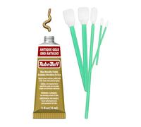 Rub n Buff Wax Metallic Finish - Antique Gold 0.5 fl oz 15ml with Blending & Buffing Tools - Metallic Wax for Furniture, Crafts, DIY Decor & Restoration