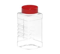 Rub´n Hood I 2 x Spice Jars with Shaker Lid I 1000 ml I Candy Jar I Transparent Plastic Storage Containers with Lid I Spice Drawer I Organiser with Jars I Storage Jars with Lid