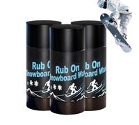 Rub On Snowboard Wax, 30g Ski Wax, Solid Ski Maintenance Wax with Cork Applicator, Reduce Friction, Resistant Low Temperature, For Indoor Outdoor Home Sport Snow Snowboard Skiing Cross Country (3PC)
