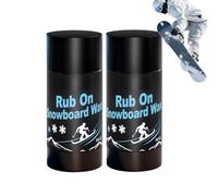 Rub On Snowboard Wax, 30g Ski Wax, Solid Ski Maintenance Wax with Cork Applicator, Reduce Friction, Resistant Low Temperature, For Indoor Outdoor Home Sport Snow Snowboard Skiing Cross Country (2PC)
