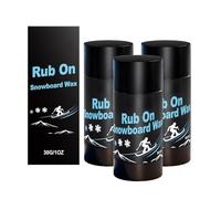 Rub On Snowboard Wax, Rub-On Ski/Snowboard/Nordic/Cross-Country Wax 30g, Long-Lasting Performance, Secret Vanilla Scent, Great Quick Waxing On The Go for Outdoor Snowboard Base Protection (3Pc)
