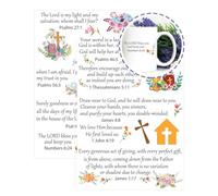 Rub On Transfers Stickers Bible Verse Motivational Faith Labels Jesus Christian 8.26 x 11.69 Inch Scripture Inspirational Pray Stickers Religious Faith Labels for Scrapbooks Tags