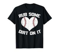 Rub Some Dirt On It Heart Baseball Retro T-Shirt