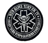 Rub Some Dirt On It Patch Medical EMS EMT Embroidered Patches Paramedic Sew On/Iron On Embroidery Patch for Jackets, Backpack, Hat, Uniform DIY Patches Gifts for Her Him Friends 3 Inches