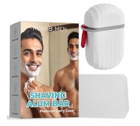 Rubab Men Alum Bar - Alum Stone for Women Face with Travel Case | Phitkari Alum Stone for Underarm Odour | Alam Stone for Water Purification and Skin Firming for