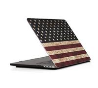 RUBAN Case Only Compatible with MacBook Pro 13 inch 2019 2018 2017 2016 Release A2159 A1989 A1706 A1708 with/Without Touch Bar & Touch ID, Plastic Hard Case Shell Cover - American Flag