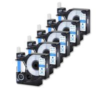 Ruban Regional Standard Bleu Sur Blanc A45014 Compatible with D1 45014 12mm 5PK for LabelManager 450D 150 Labels Per Pack