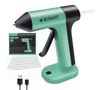 RUBAST 4V Glue Gun, Hot Glue Gun Cordless with Rapid 30s Preheat, Auto Shut-Off, Anti-drip Nozzle, and 20 Premium Glue Sticks, 2000mAh Type-C Rechargeable, Mini Glue Gun for Crafting