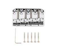 Rubatone 4 String Bass Bridge Top Load Bridge Hard Tail Steel Bridge for Jazz Bass Precision Bass P Bass Guitar Parts Accessories High Mass Chrome.