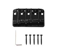 Rubatone 4 String Bass Bridge Top Load Bridge Hard Tail Steel Bridge for Jazz Bass Precision Bass P Bass Guitar Parts Accessories Black.