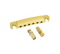Rubatone Guitar Bridge Stop Bar Tailpiece with Anchors and Studs Compatible with LP SG Style Electric Guitar Accessories Gold.
