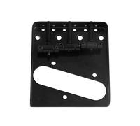 Rubatone Guitar Bridge Tailpiece 3 Pcs Zinc Saddles Bridge Top or Bottom Load Ashtray Style for Vintage Tele Telecaster Style Electric Guitar Black.