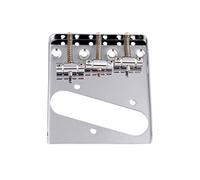 Rubatone Guitar Bridge Tailpiece 3 Pcs Zinc Saddles Bridge Top or Bottom Load Ashtray Style for Vintage Tele Telecaster Style Electric Guitar Parts Chrome.