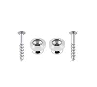 Rubatone Guitar Strap Buttons Strap Pins End Pins for Acoustic Guitar Electric Guitar Banjo Ukulele Mushroom Head Set of 2pcs Chrome.