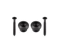 Rubatone Guitar Strap Buttons Strap Pins End Pins for Acoustic Guitar Electric Guitar Banjo Ukulele Mushroom Head Set of 2pcs Black.