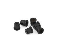Rubatone Guitar String Ferrules String Through Body Rear Mount Bushings String Caps for Fender Strat Tele Style Electric Guitar Set of 6Pcs Black