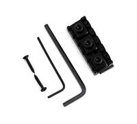 Rubatone Guitar String Locking Nut for Floyd Rose Style Adjustable Height Locking Guitar Nut Tremolo Bridge Nuts with Mounting Screw Shims and Wrench Guitar Parts Accessories Black.