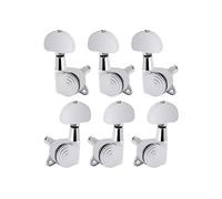 Rubatone Locking Guitar String Tuning Pegs Sealed Guitar Machine Heads Tuners Tuning Keys 1:18 Ratio 3 Left 3 Right for Electric Guitar or Acoustic Guitar Half Round Head Chrome.