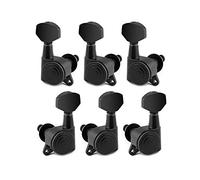 Rubatone Locking Guitar String Tuning Pegs Sealed Guitar Machine Heads Tuners Tuning Keys 3 Left 3 Right for Electric Guitar or Acoustic Guitar Black.
