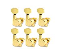 Rubatone Locking Guitar String Tuning Pegs Sealed Machine Heads Tuners Tuning Keys 6 In Line for Right Handed Electric Guitar or Acoustic Guitar Gold.