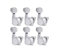 Rubatone Locking Guitar String Tuning Pegs Sealed Machine Heads Tuners Tuning Keys 6 In Line for Right Handed Electric Guitar or Acoustic Guitar Chrome.