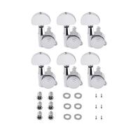 Rubatone Locking Guitar String Tuning Pegs Sealed Machine Heads Tuners Tuning Keys 6 In Line for Right Handed Electric Guitar or Acoustic Guitar Half Round Head Chrome.