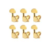 Rubatone Locking Guitar String Tuning Pegs Sealed Machine Heads Tuners Tuning Keys 6 In Line for Right Handed Electric Guitar or Acoustic Guitar Half Round Head Gold.