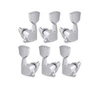 Rubatone Sealed Guitar String Tuning Pegs Tuners Tuning Keys Machine Heads Tuning Machines Vintage Keystone Style 3L 3R for Electric Guitar or Acoustic Guitar Parts Accessories Chrome.
