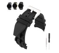 Rubber 26MM Watch Bands Replacement Fit for Invicta Pro Diver 6977 6981 6983 6985 6995 21930 90082 17887 22309 Silicone Strap Wirstband for Men and Women Waterproof Bracelet Watch accessories, Black