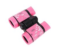 Rubber 4X30mm Kid Binocular Telescopes Children Educational Folding Telescope Outdoor Bird Watching Optics For Camping Clear Image(Pink)