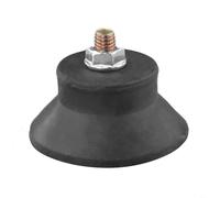 Rubber Air Compressor Foot Pad with Screws for Vibration Isolation and Noise Reduction M6 or M8 Thread Shockproof Non-Slip Base for Oil-Free Machines and Pumps Black 1 Piece(M6)