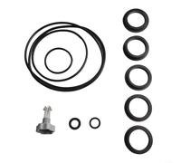 Rubber Air Release Valve and O-Ring Seal Gasket Set for Intex Sand Filter Pump, Leak-Proof Replacement Parts Including Leaf Trap Rings for Easy Installation and Optimal Pool Water Black