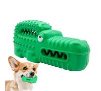Rubber Alligator Dog Toys, Crocodile Interactive Almost Indestructible Training Puppy Toys, Puppy Chewing Toy, Cute, Fun Design, 16x6x7cm, Red, Green for Large Medium Breed Dog Aggressive Chewers