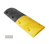 Rubber and Plastic Speed Ramp,Bumps for Driveway,Load Capacity 110,000 Lbs,Suitable for Asphalt or Concrete Roads That Allow Access for Vans and Trucks