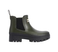 Barbour Halton Wellie Olive Green Womens Chelsea Boots LRF0100-OL12 in a Plain Rubber in Size 5