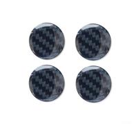 Rubber Auto Lock Covers 20mm Carbon Style 4-Pack