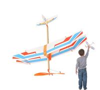 Rubber Band Airplane - Flying Glider Aircraft, Diy Rubber Band Airplane Kit with High-Lift Design, Outdoor Toy, Hand-Launch Glider Set, Aerodynamic Model Plane for Adults & Kids Outdoor Play