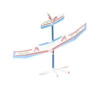 Rubber Band Airplane, Flying Glider Kit, 12x8 Inches Outdoor Aircraft with Build, Easy Assembly Toy for Fun Design, Classic Glider for Kids and Adults, Rubber Band Plane for Camping and Garden