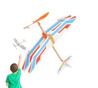 Rubber Band Airplane Toy - Lightweight Foam Elastic Propulsion Build - Easy Launch Stable Control | Fun Outdoor Flying Aircraft For Kids Learning Physics Playtime | Hand Launch Glider