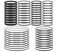 Rubber Bands Assorted Sizes Black Elastic Bands, 60 pcs Tactical rubber band, 6 Size Mixed Count Heavy Duty Rubber Band, Black Thick Wide Rubbers Bands for Hiking Camping Survival Sports Supplies