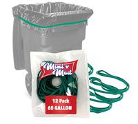 Rubber Bands for 65 Gallon Trash Cans, 12 Count, Heavy Duty