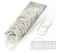 Rubber Bands White Rubber Elastic Bands 500PcsThick Natural Rubber Bands Heavy Duty Strong Elastic Bands for Tie Dye, Hair Home, Pens, Crab,Catapults, Bills, Bank Paper, Office Supplies(38mm)
