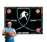 Rubber Basketball Dribble Mat - Anti-Slip Training Carpet, Foldable Corner Court, Silent Home Practice surfaces, Portable Basketball Trainer | Convenient Effective For Developing Dribbling Skills