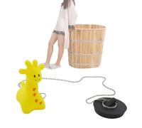 Rubber Bath Plug and Chain | Cartoon Rubber Swimming Drain Stop with Chain | Floating Bath Stopper, Universal Plug Drain Stopper for Bathroom Kitchen Wash Basin