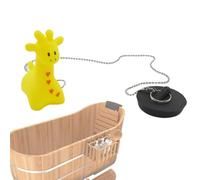 Rubber Bath Plug & Chain - Cartoon Universal Floating Bathtub Drain Stopper Bathroom Sink Plug Shower Tub Stopper With Chain For Bath Tub Sink Drain Sealing