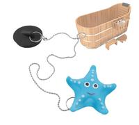 Rubber Bath Plug - Playful Tub Drain Stopper, Flexible Sink, Bathwater Retainer, Easy-Use Non-Slip Attachment, Convenient Chain, Safe Accessory