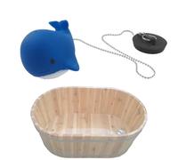 Rubber Bath Plug - Playful Tub Drain Stopper, Flexible Sink, Bathwater Retainer, Easy-Use Non-Slip Attachment, Convenient Chain, Safe Accessory